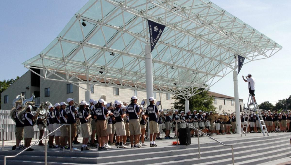 ODU Monarch Marching Band Performing at Brock Commons